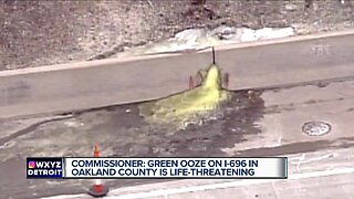 Commissioner: Green ooze on I-696 in Oakland County is life-threatening