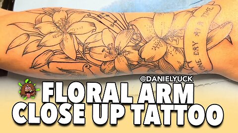 Floral Arm Close Up Tattoo