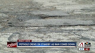 Heavy rainfall puts damper on pothole patching