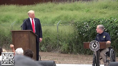 Trump Arrives At The Border, Joins Abbott's Fight To Build The Wall