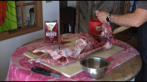 Processing a Javelina for slow cooking