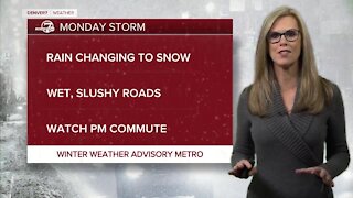 Sunday night forecast: Snow for Monday