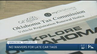 Car tag late fees can’t be waived