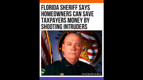 Florida Sheriff Encourages Castle Doctrine