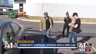 Community surprises veteran with a new car