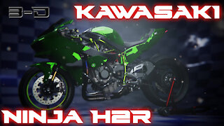 Kawasaki Ninja H2R - 3D Animation - Blender 2.93 - *3D model created by Stefeliga Flavius