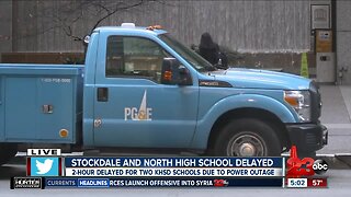 Schools on delay due to power outages