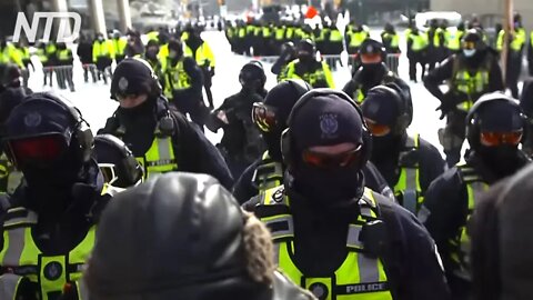 Canada, iniziata la repressione della protesta dei camionisti