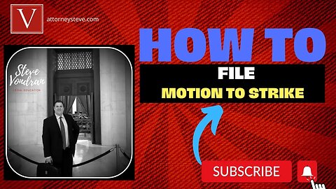 How to file "Motion to Strike" Sham Pleading
