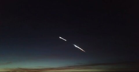 Rocket Launch Lights up Southern California Night Sky