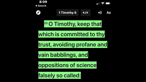 False Science described in the Bible - I Timothy 6