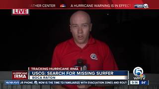 U.S. Coast Guard officials searching for missing surfer off Boca Inlet