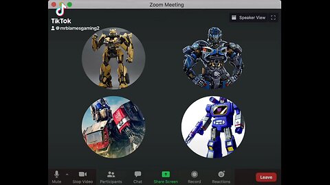 Transformers zoom meeting