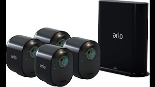Arlo - Ultra 4-Camera IndoorOutdoor Wire-Free 4K HDR Security Camera System