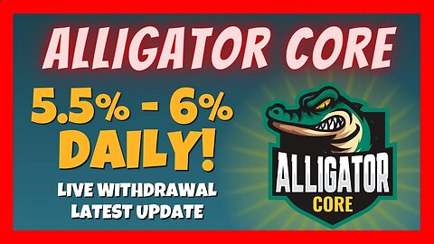 Alligator Core Review 🐊 5.5% to 6% In Daily ROI For 30 Days 🚀 Is It Paying❓ My First Week 🎯