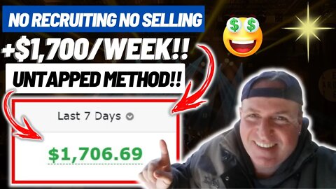 This No Selling No Recruiting Untapped Method Pays Me $1,700/WEEK 🤑 Make Money Online 2022 #shorts