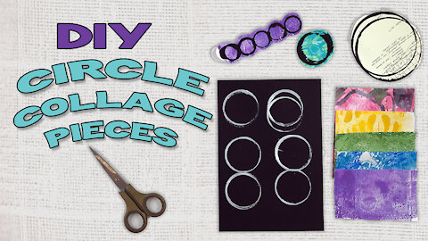 DIY Circle Collage Pieces for Art Journals, Mixed Media, & Paper Arts