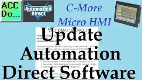 Update Automation Direct Software C-More Micro Software