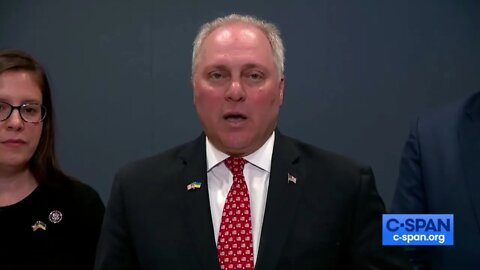 House Republican Whip Steve Scalise speaks at Republican Press Conference