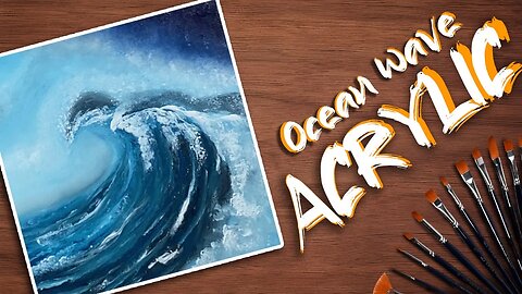 Ocean Wave Painting Tutorial for beginners Acrylic Painting