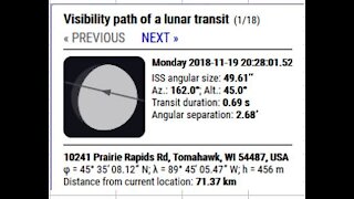 ISS lunar transit 11-19-18