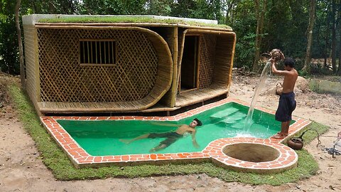 25 Days Building The Most Amazing Temple House and Swimming Pool