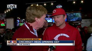 Reds fans get ready for Opening Day game