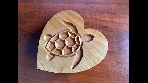 Honu'oponopono Box in Cherry wood