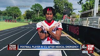 Football player in ICU after medical emergency