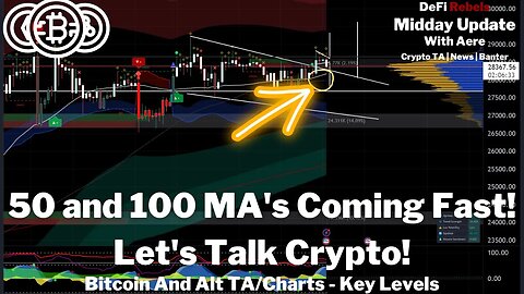 Bitcoin Toying With 50, 100 MA's | Bitcoin And Crypto Price Update | Trading In Range