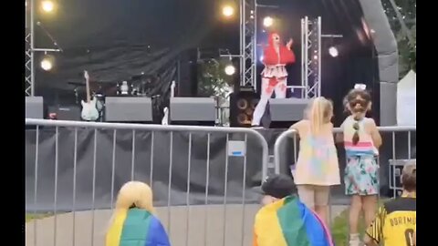 Drag Queen Covered in Blood Throws Tampons at Children