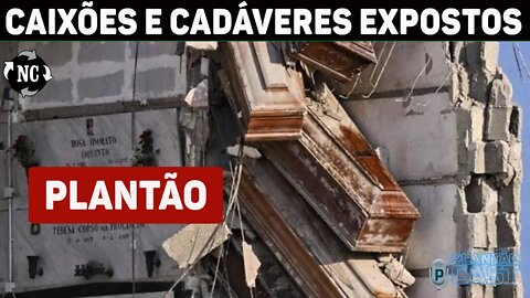 Drone mostra como ficou cemitério que desabou na Itália em detalhes