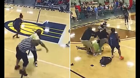 Referee is BODY- SLAMMED at girls AAU basketball tournament