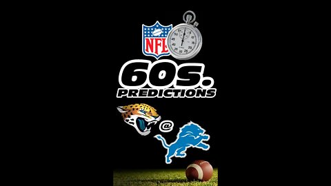 NFL 60 Second Predictions - Jaguars v Lions Week 13