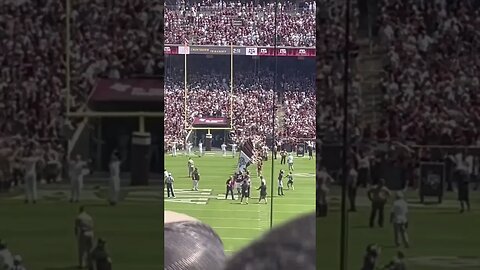 Texas A&M Football Team Running on the Field for Appalachian State Game at Kyle Field