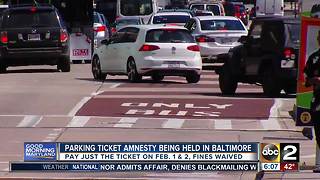 Baltimore City to offer two day amnesty for parking tickets