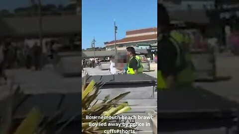 Bournemouth beach brawl Boy led away by police in cuffs #shorts #bournemouthbeach