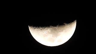Beautiful Waxing Crescent Moon