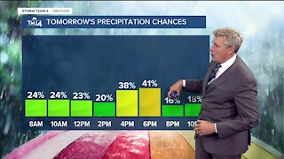 Chance of showers Saturday with highs in the 50s