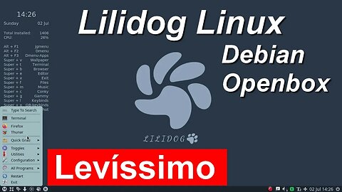 Lilidog Linux Um Desktop Openbox Otimizado da Base Debian Mais Recente. Para PCs MODESTOS
