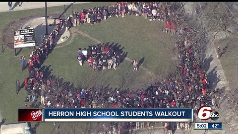 Hundreds of Broad Ripple High School students join National Walkout movement