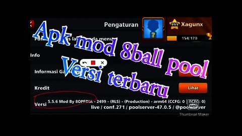 Hack 8ball pool Apk mod terbaru v5.5.6 | cit long line 8ball pool