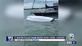 Coast Guard rescues 57-year-old man after boat capsizes near Rybovich Marina