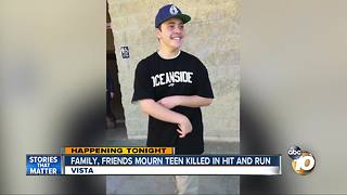 Family, friends mourn teen killed in Vista