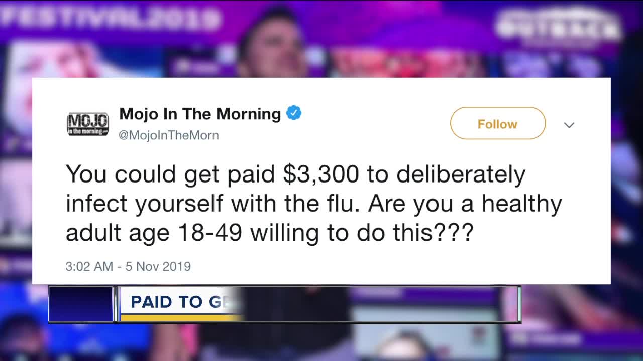 Mojo in the Morning: Would you get paid to get the flu?