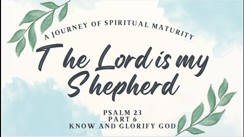 A Journey through Psalm 23 - Part 6 #Deeper