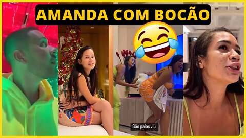 AMANDA PÁIA APARECE COM A BOCA TRONCHA E CAUSA ESPANTO NA INTERNET E CARLINHOS SE DIVERTE