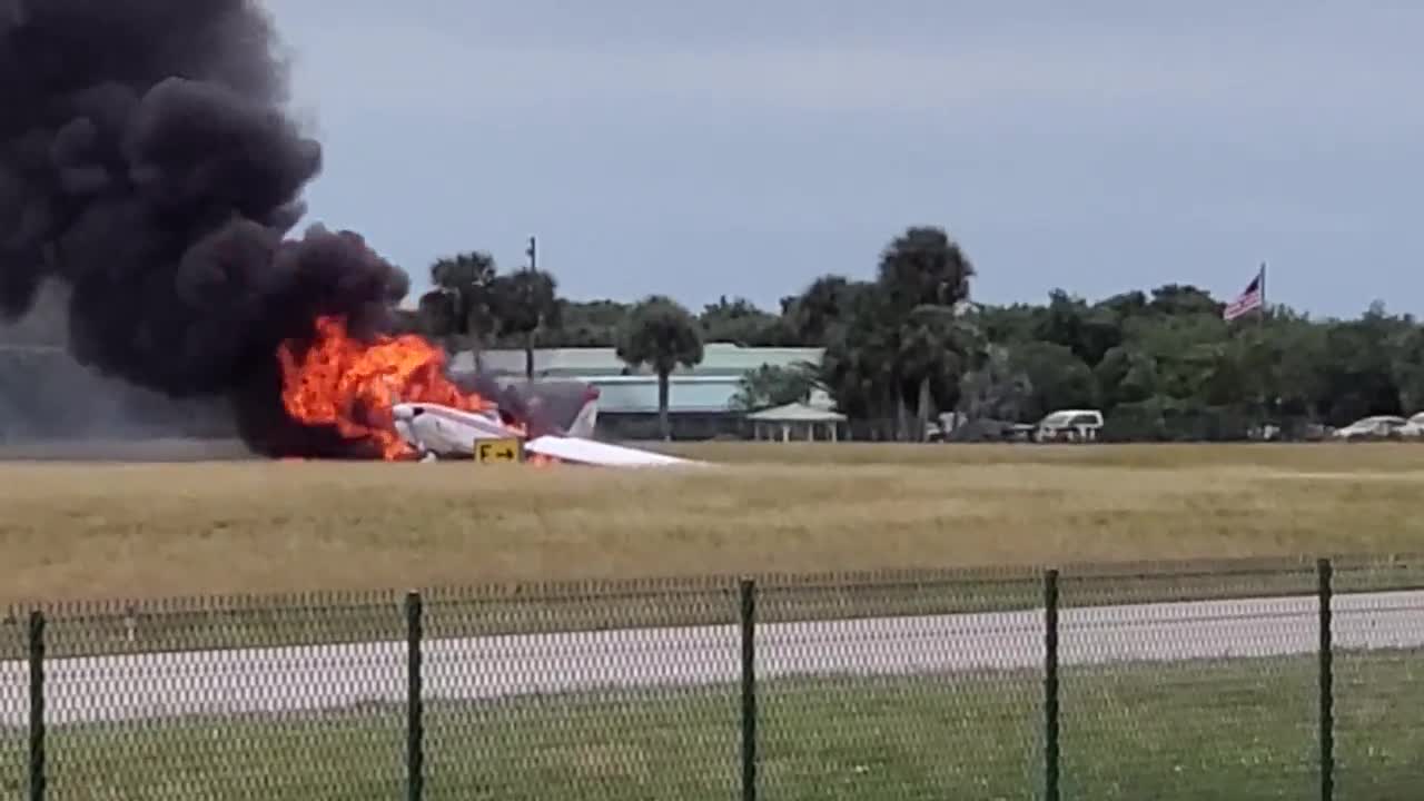 Officials respond to aircraft fire at Venice Airport