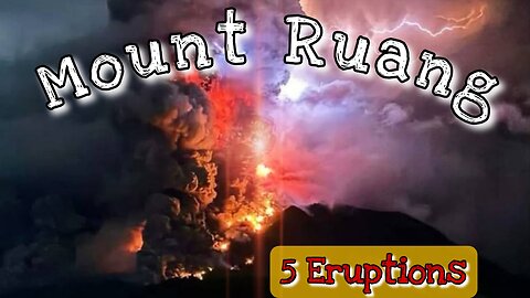 Mount Ruang Indonesia Eruptes 5 Times