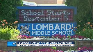 School named after Lombardi cancels football season